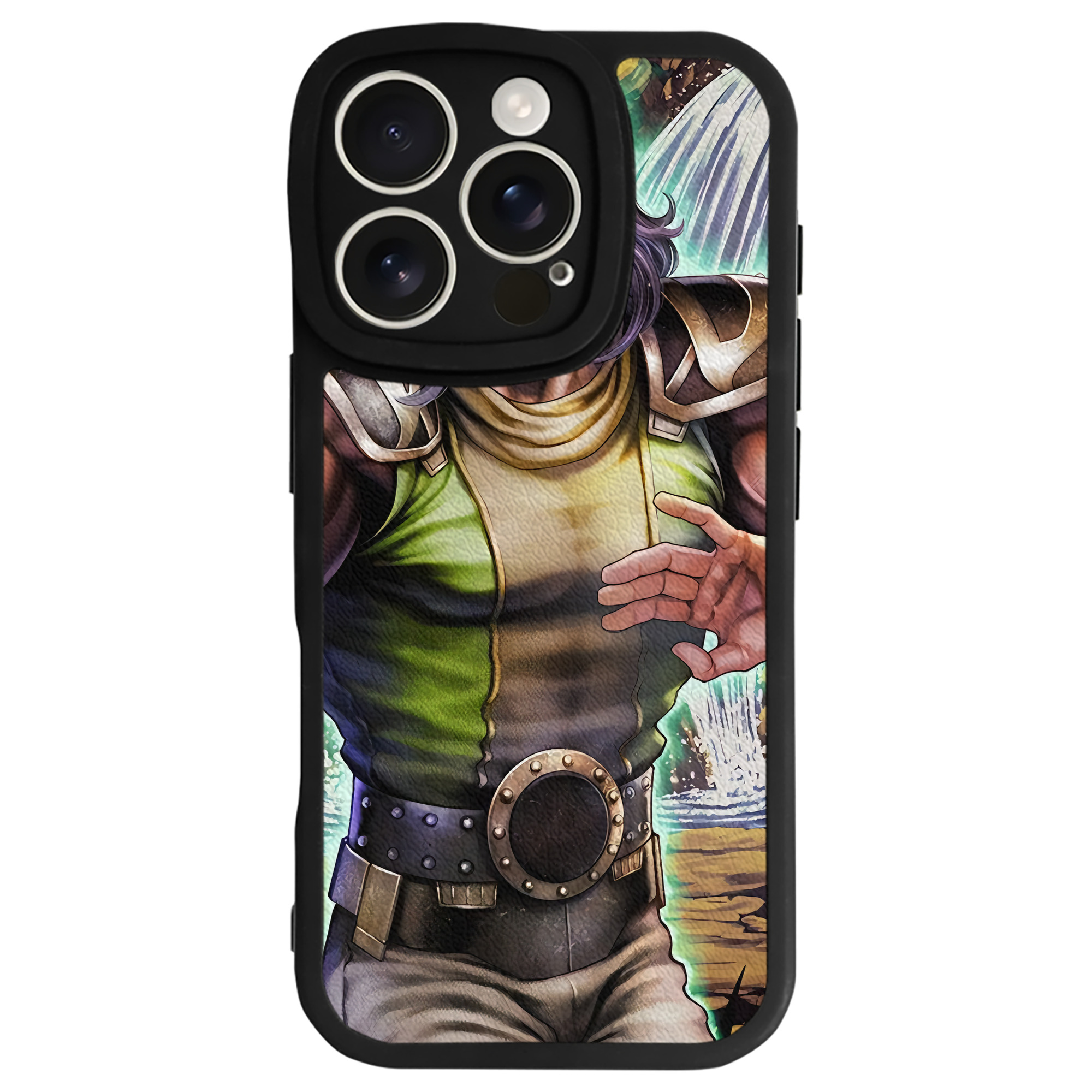 （画像用） 北斗の拳 Fist of the North Star 【iPhone 16シリーズ対応】シリコンスマホケース（レザー調） 材質：シリコン